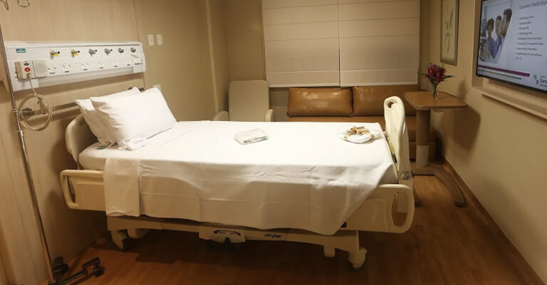 Suite confortável e bem equipada